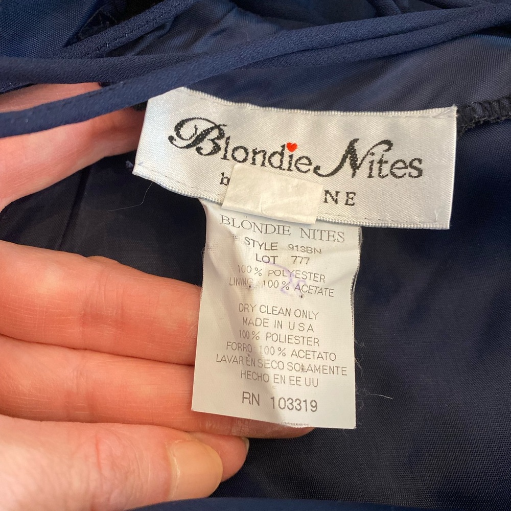 Vintage Blondie Nites by Jaslene Tie Back Chifon Dress - Picture 3 of 8